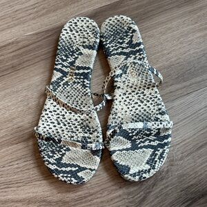 Tkees Gemma Snakeskin Sandal